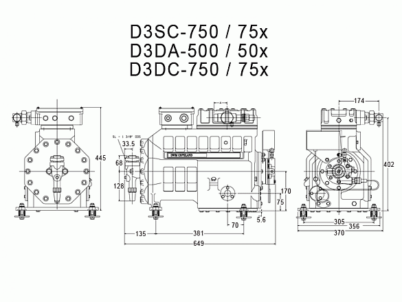 Компрессор «Copeland» D3DA-50x-AWM/D