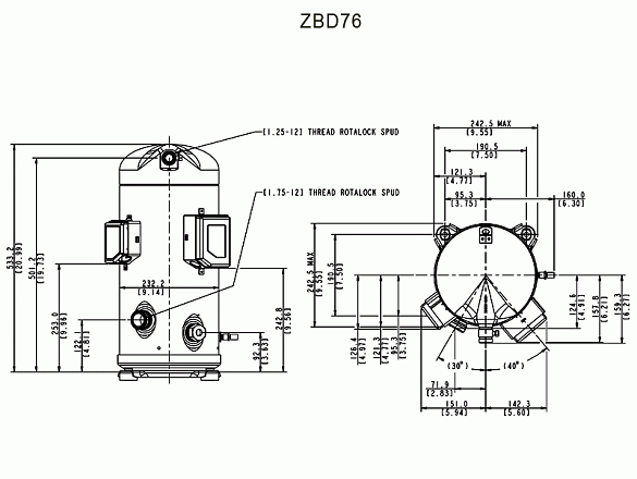 Цифровой компрессор «Copeland» ZBD76KCE-TFD-551