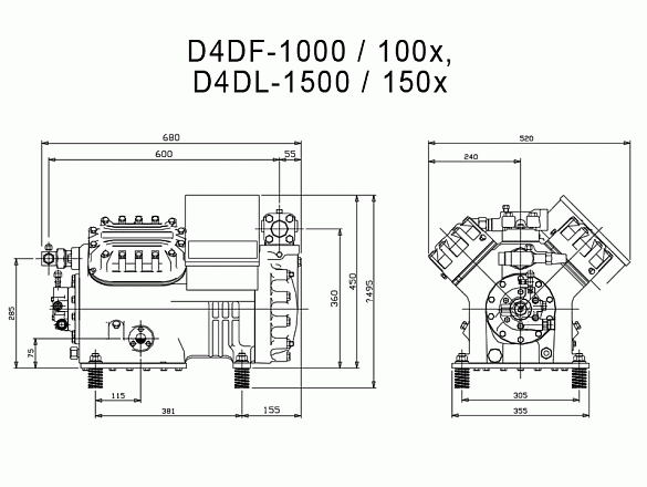Компрессор «Copeland» D4DF-100x-AWM/D