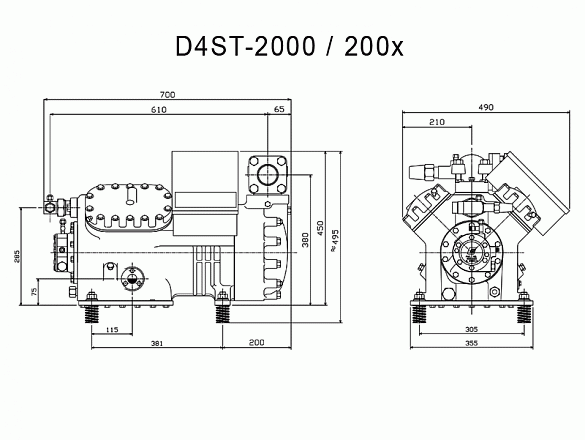 Компрессор «Copeland» D4ST-2000-AWM/D