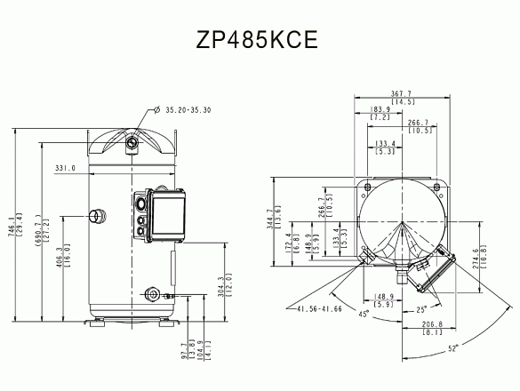 Компрессор «Copeland Scroll» ZP485KCE-TWD-522