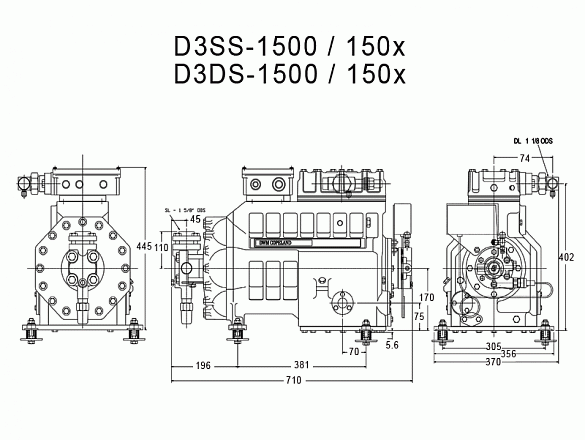 Компрессор «Copeland» D3SS-150x-AWM/D