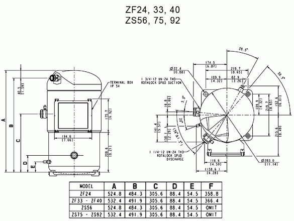 Компрессор «Copeland» ZS56K4E-TWD-551