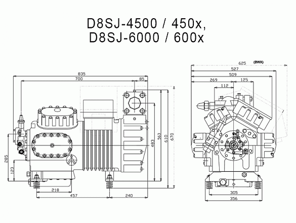 Компрессор «Copeland» D8SJ-4500-AWM/D