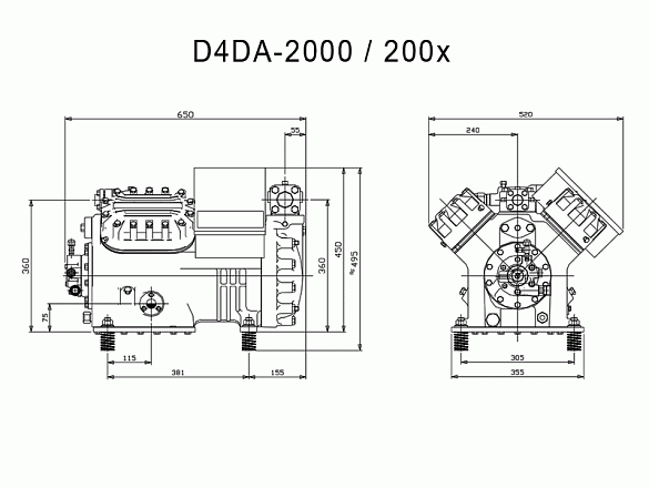 Компрессор «Copeland» D4DA-2000-AWM/D