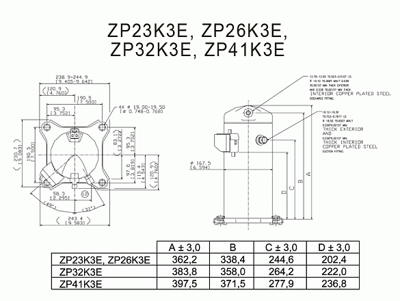 Компрессор «Copeland» ZP41K3E-TFD-522