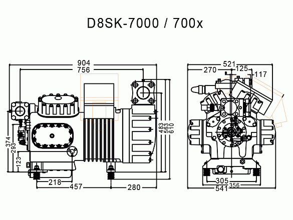 Компрессор «Copeland» D8SK-7000-AWM/D