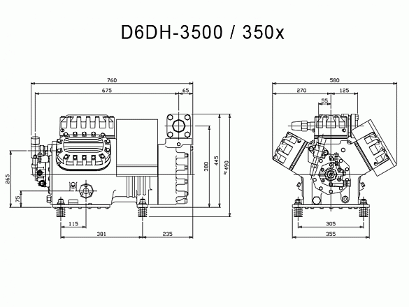 Компрессор «Copeland» D6DH-350x-AWM/D