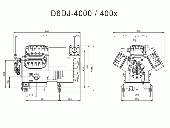 Компрессор «Copeland» D6DJ-400x-AWM/D